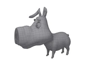 pig cartoon 3D Model