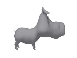 pig cartoon 3D Модель
