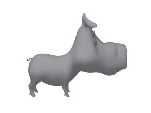 pig cartoon 3D Model