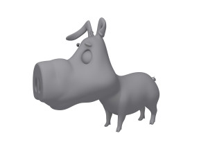 pig cartoon 3D Модель