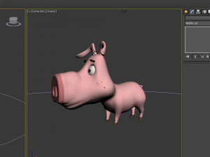 pig cartoon 3D Model