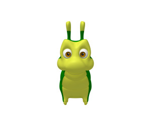 caterpillar cartoon 3D Model