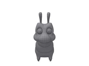 desenho animado de lagarta Modelo 3D
