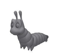 caterpillar cartoon 3D Model