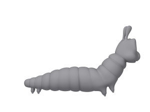 caterpillar cartoon 3D Model