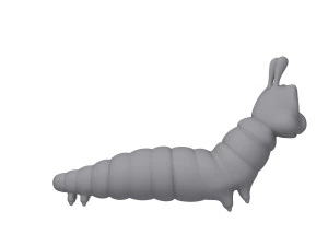 desenho animado de lagarta Modelo 3D