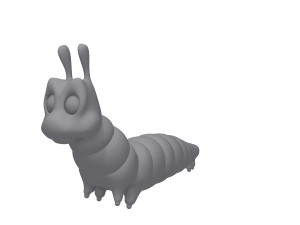 caterpillar cartoon 3D Model