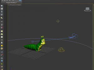 desenho animado de lagarta Modelo 3D