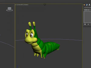desenho animado de lagarta Modelo 3D
