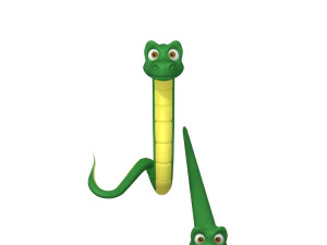 snake cartoon 3D Model
