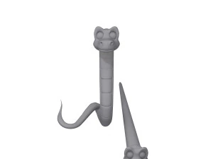 snake cartoon 3D Model