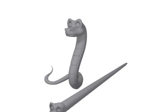 snake cartoon 3D Model