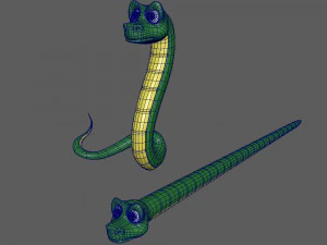 snake cartoon 3D Model