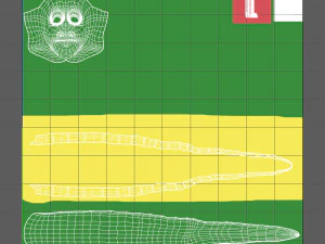 snake cartoon 3D Model