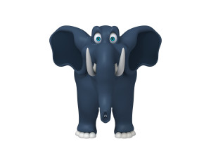 elephant cartoon 02 3D 模型