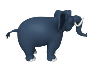 elephant cartoon 02 3D 模型