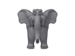 elephant cartoon 02 3D 模型