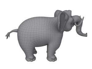 elephant cartoon 02 3D 模型