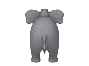 elephant cartoon 02 3D Model