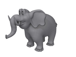 elephant cartoon 02 3D 模型