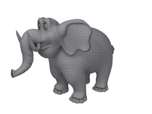 elephant cartoon 02 3D Model