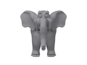 elephant cartoon 02 3D Model