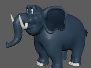 elephant cartoon 02 3D 模型