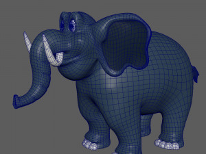 elephant cartoon 02 3D 模型