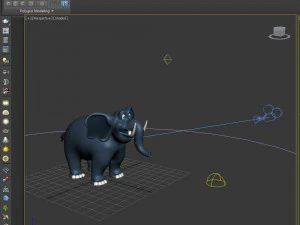 elephant cartoon 02 3D Model