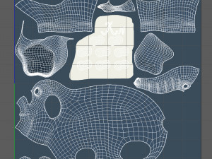 elephant cartoon 02 3D 模型