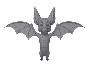 bat cartoon Modello 3D