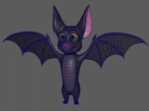 bat cartoon Modello 3D