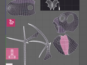 bat cartoon Modello 3D