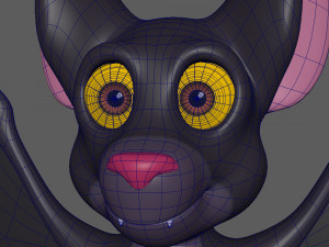 bat cartoon Modello 3D