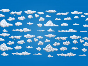 clouds cartoon 02 3D Model