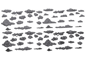 clouds cartoon 02 Modelo 3D