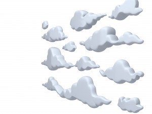 clouds cartoon 03 Modelo 3D