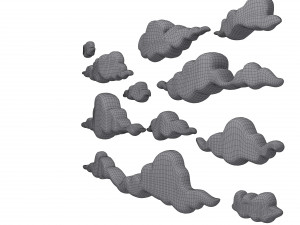 clouds cartoon 03 Modelo 3D