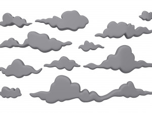 clouds cartoon 03 Modelo 3D