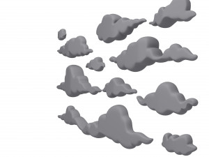clouds cartoon 03 Modelo 3D