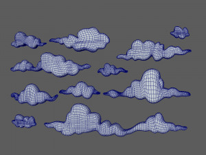 clouds cartoon 03 Modelo 3D