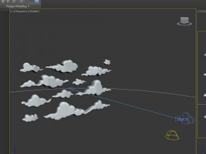 clouds cartoon 03 Modelo 3D