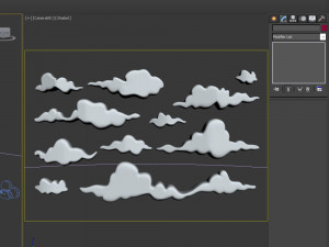 clouds cartoon 03 Modelo 3D
