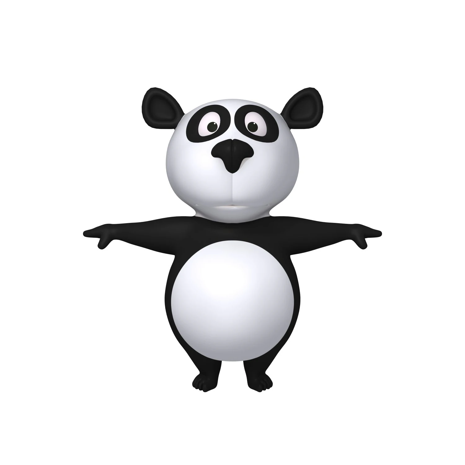 panda cartoon 3D Model .c4d .max .obj .3ds .fbx .stl .blend 