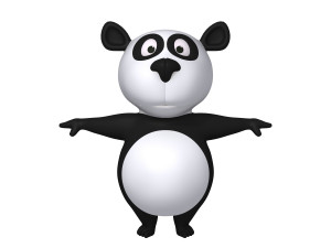 panda cartoon 3D Model