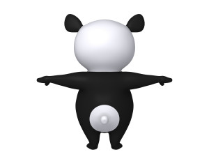 panda cartoon Modelo 3D