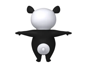 panda cartoon 3D Model