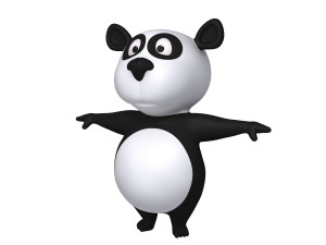 panda cartoon Modelo 3D