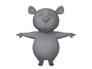 panda cartoon Modelo 3D