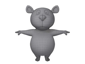 panda cartoon 3D Model